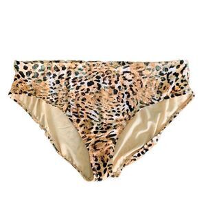 Mynah Animal Print Hipster Bikini Swim Bottoms Plus Size 24W